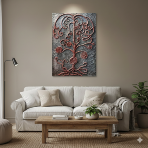 "La Arboleda de las Volutas Rojizas".